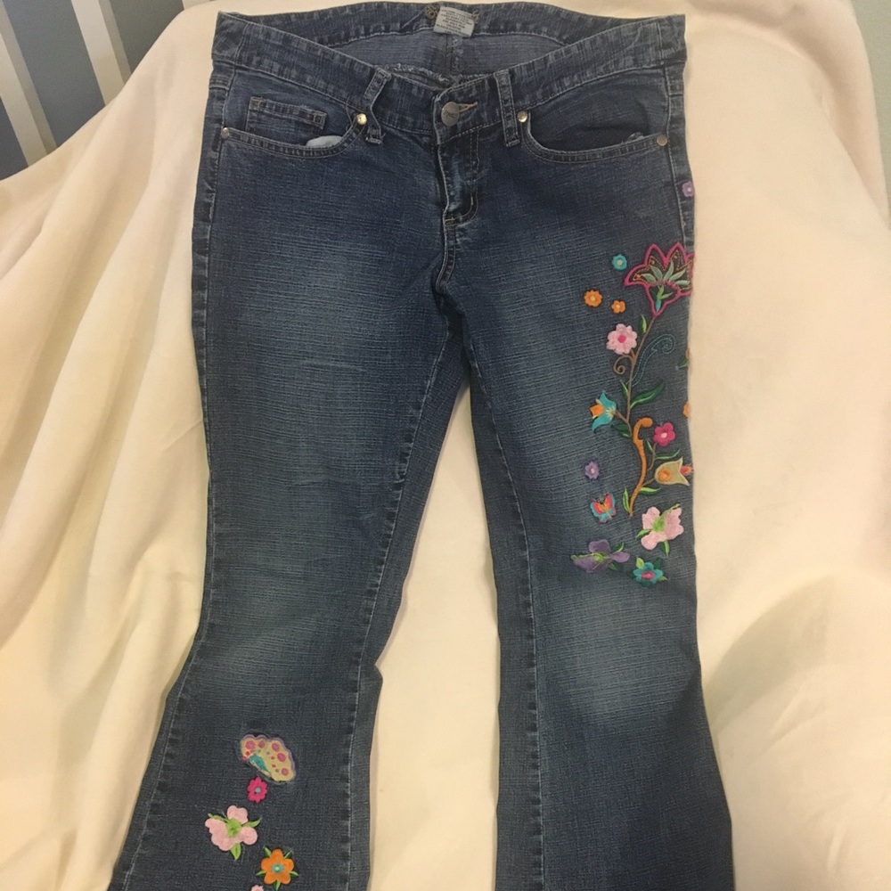 NWOT Spacegirlz floral jeans size 9
